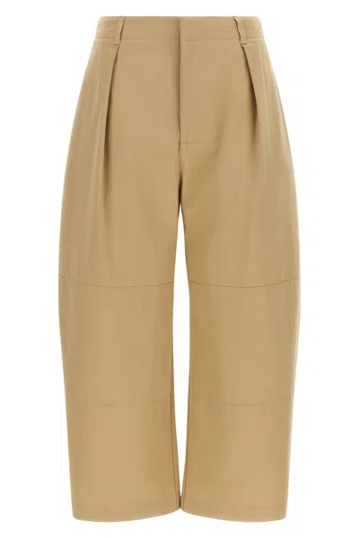 Loewe Cropped Pants In Beige