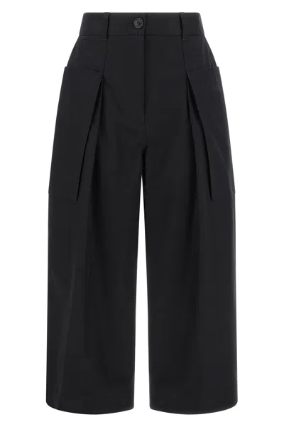 Loewe Cropped Pants In Black