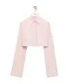 Loewe Cropped Shirt In Cotton In Pink