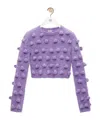 Loewe Cropped Sweater In Alpaca Blend In Purple