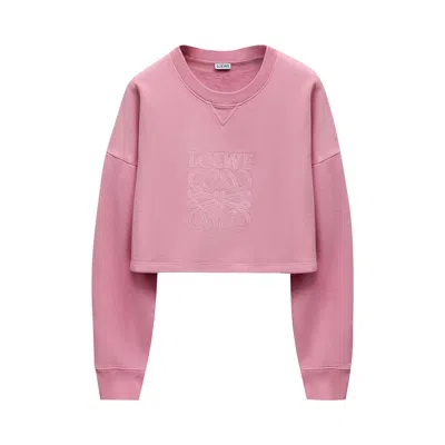 Pre-owned Loewe Cropped Sweatshirt 'pink' | Women's Size S