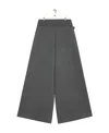 Loewe Cropped Cashmere Wide-leg Trousers In Gray