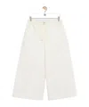 Loewe Cropped Trousers In Denim In White
