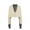 Loewe Cropped Wool Cardigan In Yellow