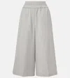 Loewe Cropped Wool Culottes In Grey