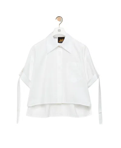 Loewe Cropped Workwear Shirt In Cotton