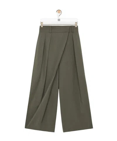 LOEWE CROPPED WRAP TROUSERS IN WOOL
