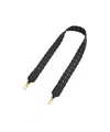 Loewe Leather Interlace Bag Strap In Black