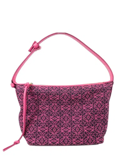 Pre-owned Loewe Cubi Anagram Shoulder Bag In Pink