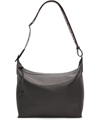 Loewe Cubi Leather Crossbody Bag In Brown