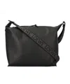 Loewe Cubi Leather Messenger Bag In Black