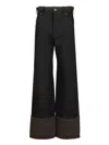 Loewe Straight-leg Turn-up Jeans In Black