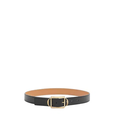 Loewe Curved Buckle Belt In Black