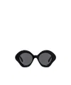 Loewe Curvy 49mm Small Geometric Sunglasses In Black