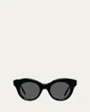 Loewe Round Frame Sunglasses In Black