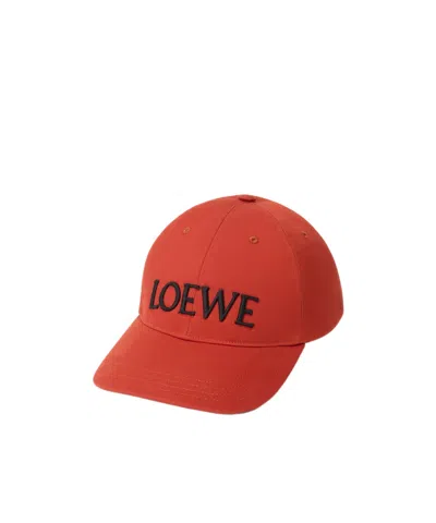 Loewe Curved Peak Baseball Cap In Red