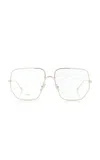 Loewe Curved Square-frame Gold-tone Glasses In Gold