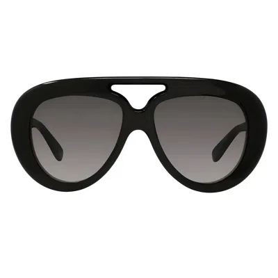 Loewe Curvy Black Pilot Sunglasses