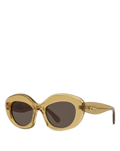 Loewe Curvy Cat Eye Sunglasses, 51mm In Gold