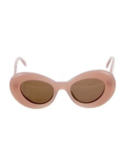 Pre-owned Loewe Curvy Cat-eye Sunglasses In Pink