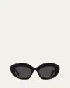 Loewe Curvy Lw40153i Sunglasses In Sblksmk