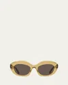 Loewe Curvy Lw40153i Sunglasses In Sdkgrnbrn