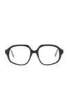 Loewe Curvy Oversized Square-frame Acetate Glasses In Black