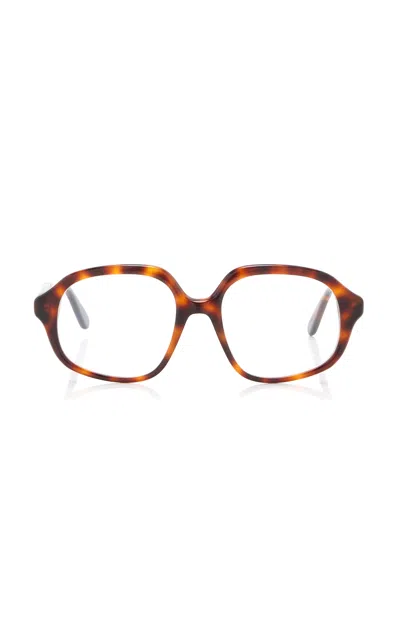 Loewe Curvy Oversized Square-frame Acetate Glasses In Brown