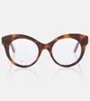 Loewe Curvy Round Glasses In Brown