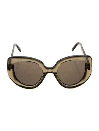 Pre-owned Loewe Curvy Shield Sunglasses In Neutrals