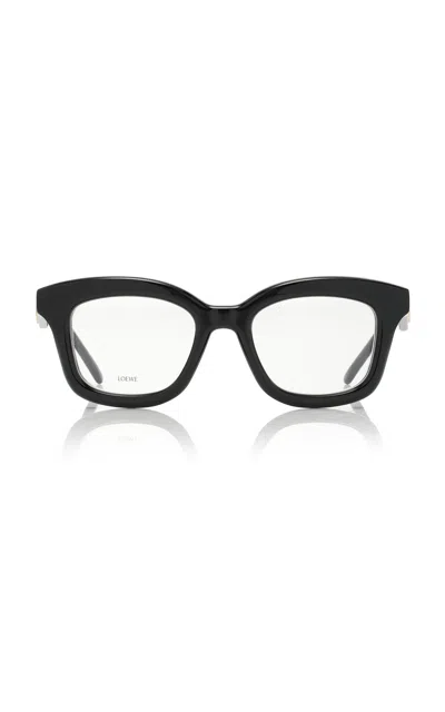 Loewe Curvy Square-frame Acetate Glasses In Black