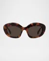 Loewe Curvy 51mm Cat Sunglasses In Dark Havanabrown