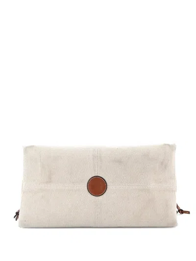 Pre-owned Loewe Cushion Canvas Large Tote Bag In Brown