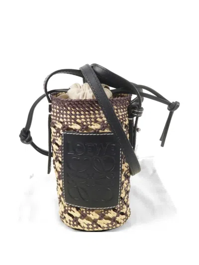 Pre-owned Loewe Cylinder Pocket Shoulder Bag In Brown