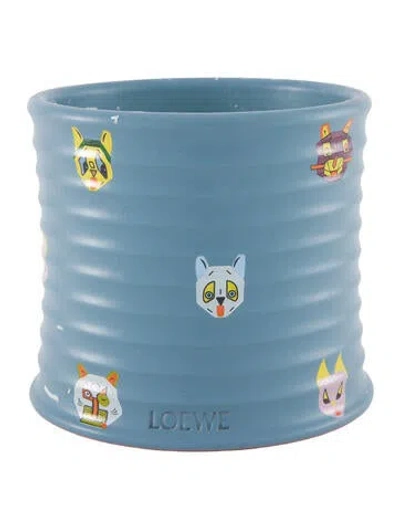 Pre-owned Loewe Cypress Balls Candle In Blue