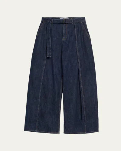 Loewe D-ring Belted Wide-leg Jeans