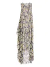Loewe Allover Daffodil Floral Printed Dress In Multi