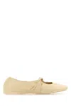 Loewe Nappa Leather Pointed Toe Ballerina Shoes In Nude