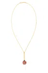 Loewe Sterling Silver Dangling Ladybug Pendant Necklace In Goldred