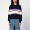 Loewe Cotton Polo Sweater In Blue