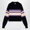 Loewe Cotton Polo Sweater In Navy