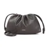 Loewe Soft Slouchy Leather Shoulder Bag With Drawstring Closure In Gray