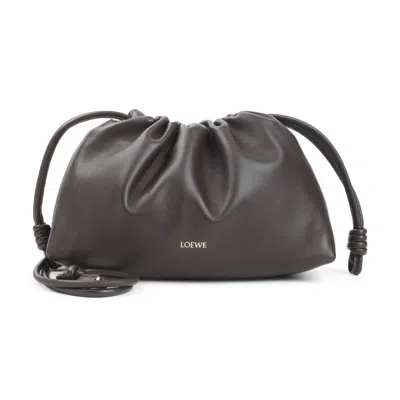 LOEWE DARK BROWN FLAMENCO BUCKET BAG