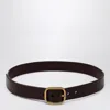 Loewe Dark Brown Leather Belt Women In Brown