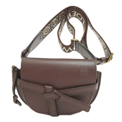 Pre-owned Loewe Dark Brown Leather Shoulder Bag ()