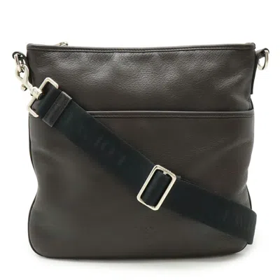 Pre-owned Loewe Dark Brown Leather Shoulder Bag ()