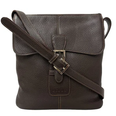 Pre-owned Loewe Dark Brown Leather Shoulder Bag ()