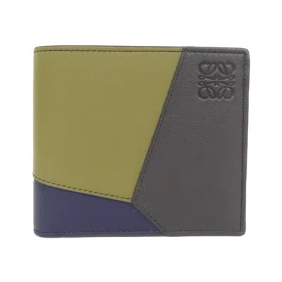 Pre-owned Loewe Dark Brown Olive Leather Wallet (bi-fold) ()