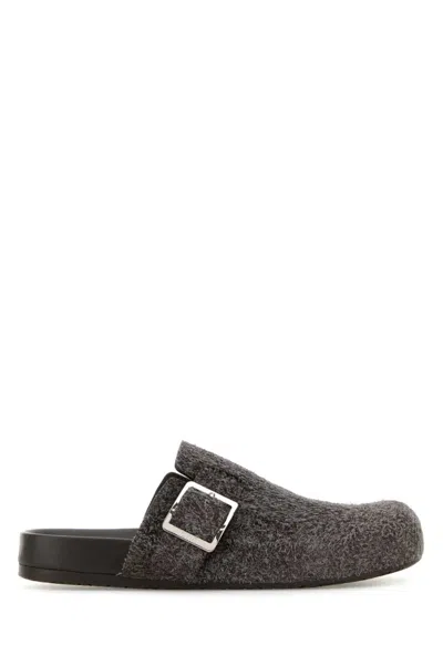 LOEWE DARK BROWN SLIP ON SANDALS