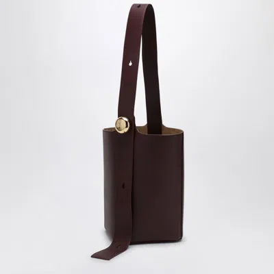 Loewe Dark Burgundy Pebble Bucket Medium Bag